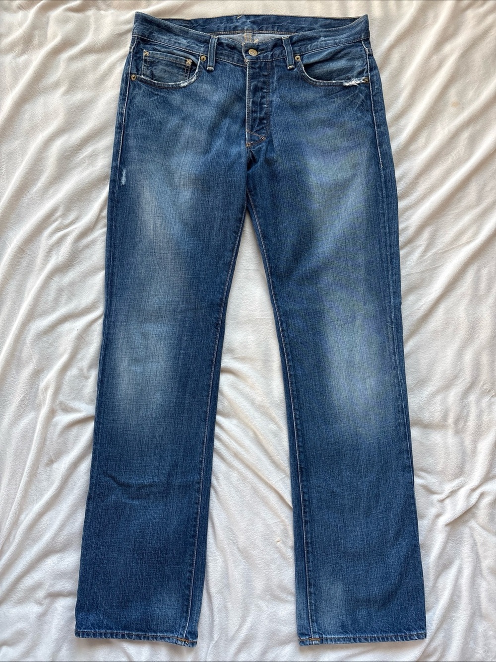 RL Polo Ralph Lauren Mercer Low Rise Jeans Mens 34x34 Straight Button Fly